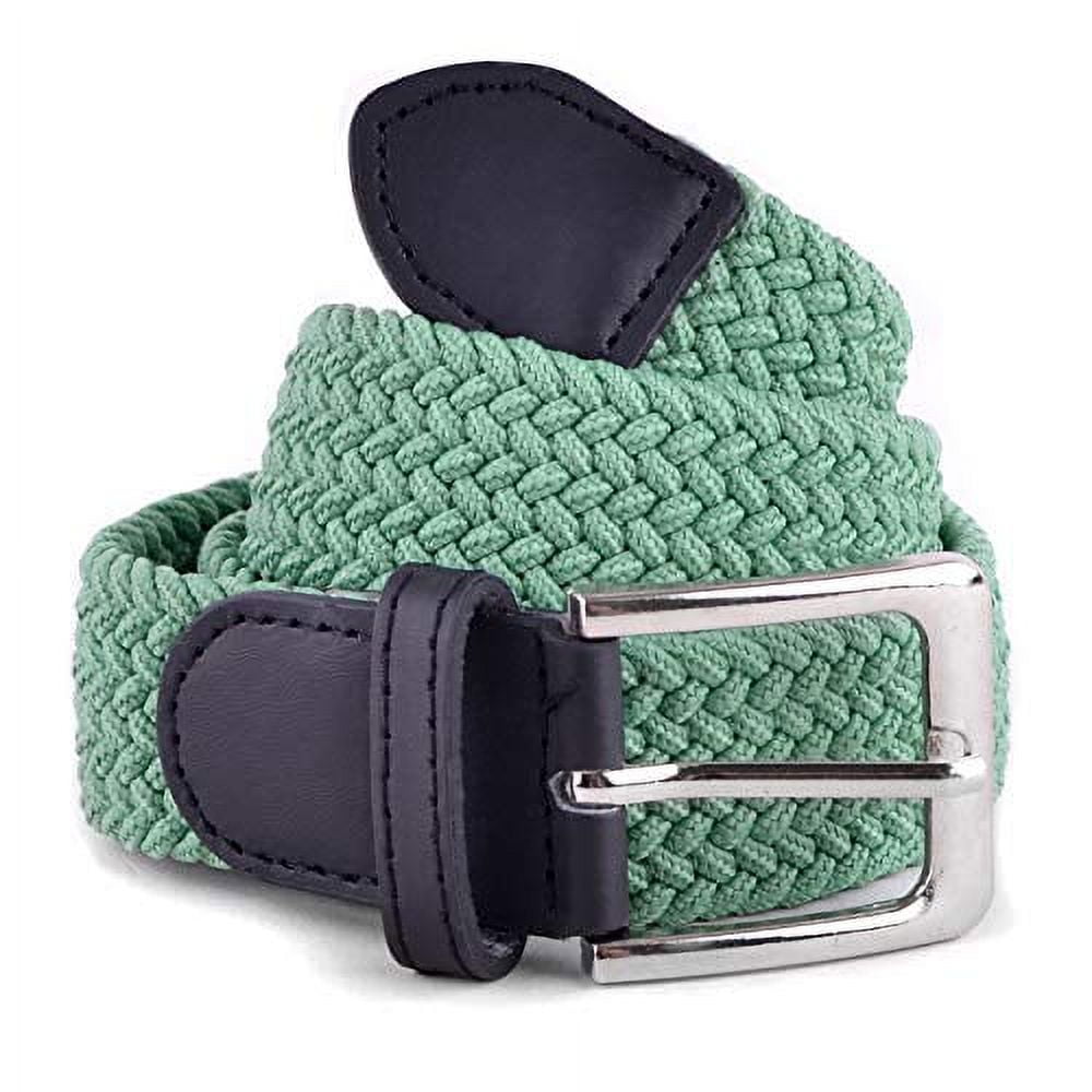 Stretch Braided Woven Belts without Holes, Elastic Casual Belts for Men