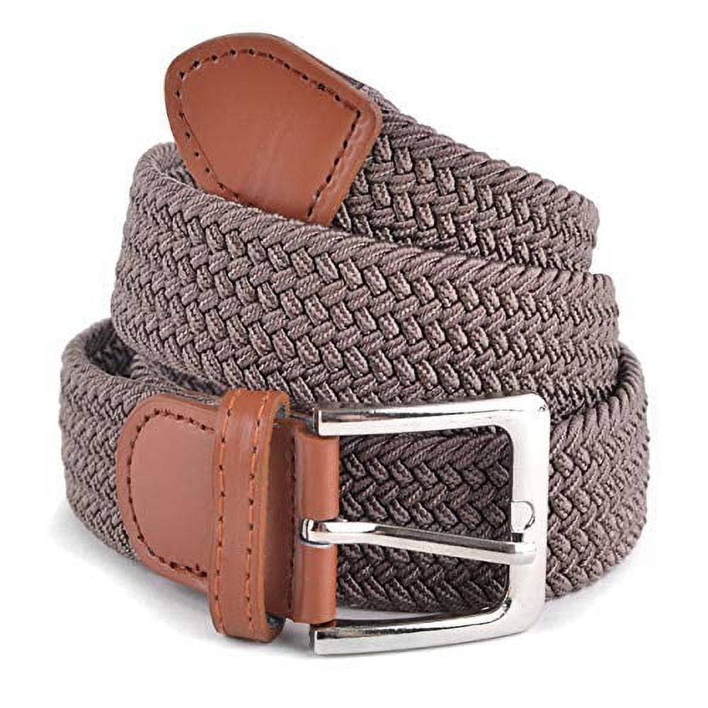 Stretch Braided Woven Belts without Holes, Elastic Casual Belts for Men