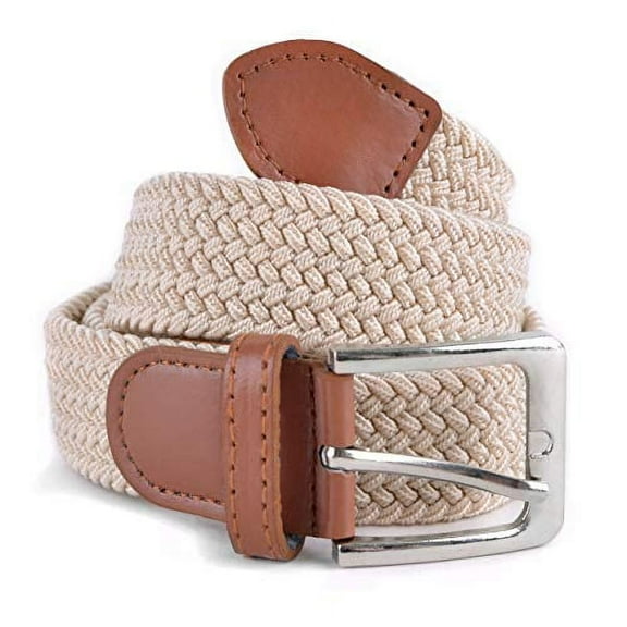 Stretch Braided Woven Belts without Holes, Elastic Casual Belts for Men and Women by Umo Lorenzo