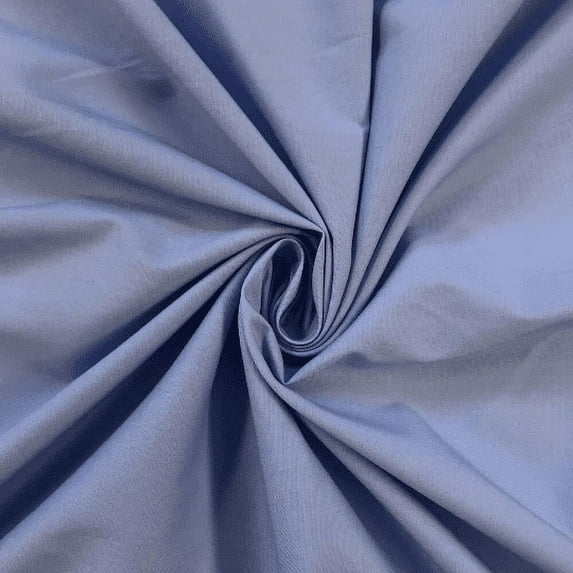Stretch Broadcloth Fabric Cotton Polyester Premium Apparel Quilting 59" Wide Sold By the Yard Wholesale (Blue)