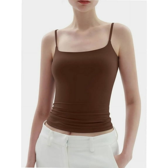 Stretch Camisole Tank Tops for Women - Spaghetti Strap Undershirt Cami Fits Women