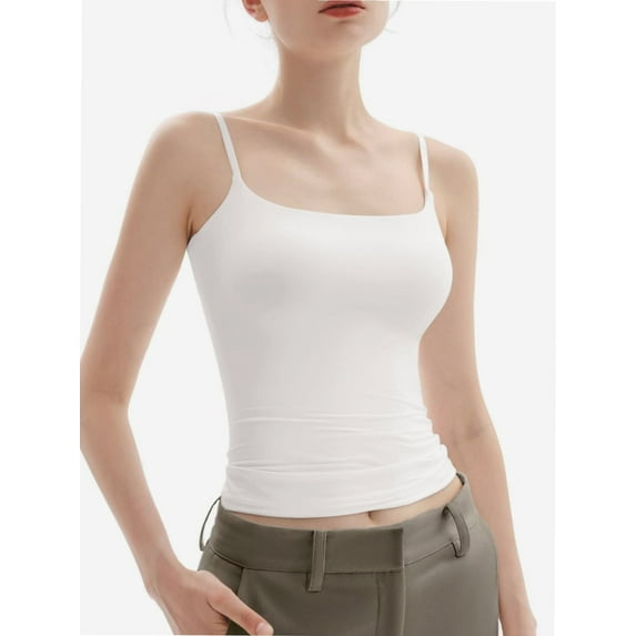Stretch Camisole Tank Tops for Women - Spaghetti Strap Undershirt Cami Fits Women