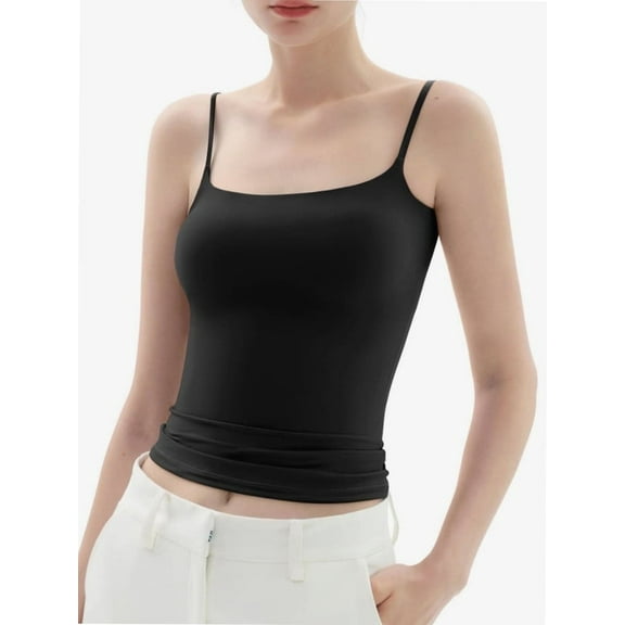 Stretch Camisole Tank Tops for Women - Spaghetti Strap Undershirt Cami Fits Women