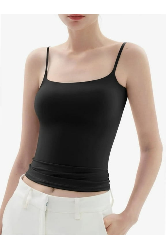 Stretch Camisole Tank Tops for Women - Spaghetti Strap Undershirt Cami Fits Women