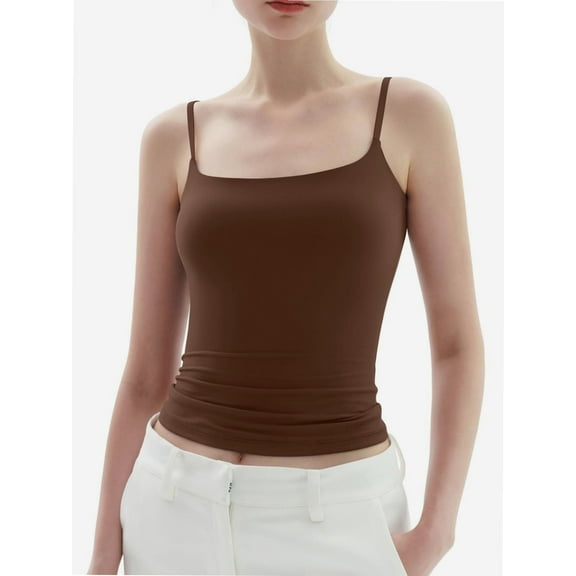 Stretch Camisole Tank Tops for Women - Spaghetti Strap Undershirt Cami Fits Women