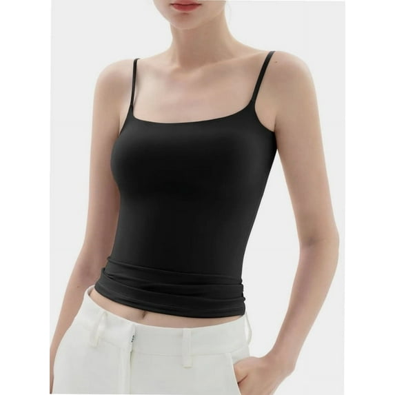 Stretch Camisole Tank Tops for Women - Spaghetti Strap Undershirt Cami Fits Women