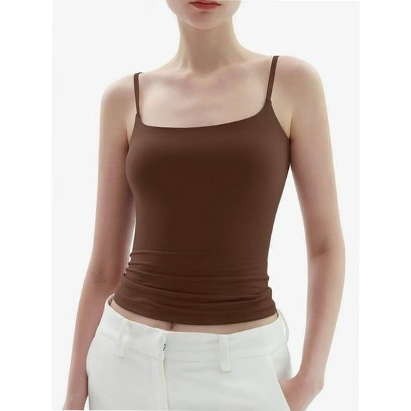Stretch Camisole Tank Tops for Women - Spaghetti Strap Undershirt Cami Fits Women