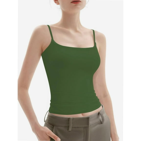 Stretch Camisole Tank Tops for Women - Spaghetti Strap Undershirt Cami Fits Women