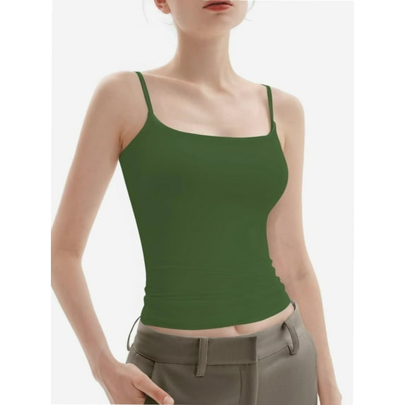 Stretch Camisole Tank Tops for Women - Spaghetti Strap Undershirt Cami Fits Women