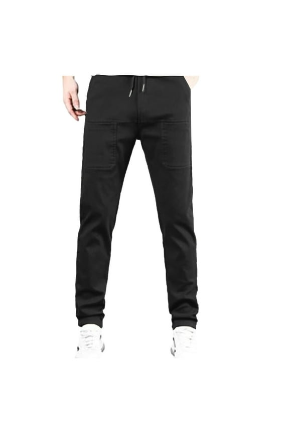 Stretch Cargo Pants, Men's High Stretch Multi-Pocket Cargo Pants, Mencomfy Casual and Comfortable Cargo Pants Black Cargo Pants Men Loose Fit