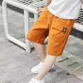 thumbnail image 1 of Stretch Cargo Shorts Boys Red Shorts Classic Fit Elastic Waist Shorts Boys' Athletic Shorts 3-4 Years Boy Clothes Summer&nbsp;Clothing, 1 of 5
