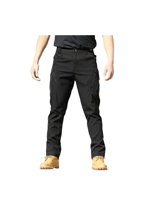 Stretch Casual Pants for Men Slim Fit Outdoor Softshell Workwear