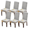 thumbnail image 1 of Stretch Chair Covers for Dining Room,Printed Chair Slipcovers Universal Removable Washable Anti-Dust Soft Super Fit Chair Protector for Hotel Kitchen Banquet Wedding-6 Pcs-G, 1 of 7