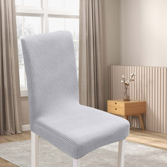 Stretch Chair Covers Elastic Dining Seat Slipcovers Washable Fabric Protector Non-Slip Furniture Cover for Home Kitchen Restaurant