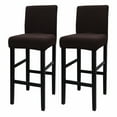 thumbnail image 1 of Stretch Chair Covers Pub Counter Stool Covers Reusable Removable Washable Height Bar Stool Cover Anti-Dust Jacquard Chair Protector Cover for Kitchen Dining Room Cafe-2 Pcs-Brown, 1 of 8