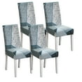 thumbnail image 1 of Stretch Chair Covers Set of 4/6/8,Printed Chair Slipcovers for Dining Room Universal Removable Washable Soft Super Fit Chair Protector for Hotel Kitchen Restaurant Wedding-4 Pcs-N, 1 of 8