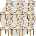 thumbnail image 1 of Stretch Chair Covers Slipcovers Set of 6 Printed Stretchable Dining Chair Slipcover Washable Removable for Kitchen,Hotel,Restaurant, 1 of 6