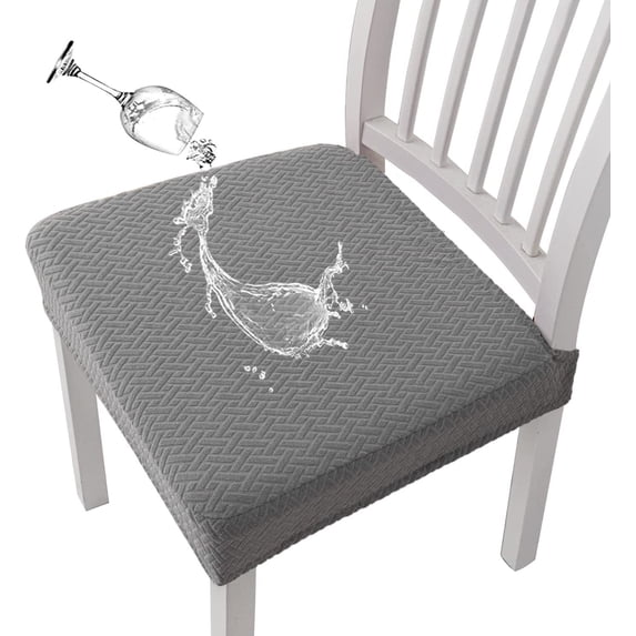 Stretch Chair Covers, Waterproof Dining Chair Slipcovers with TPU Backing, Elastic Washable Seat Protectors for Kitchen, Workspace, and Event Furniture (1 Pc)
