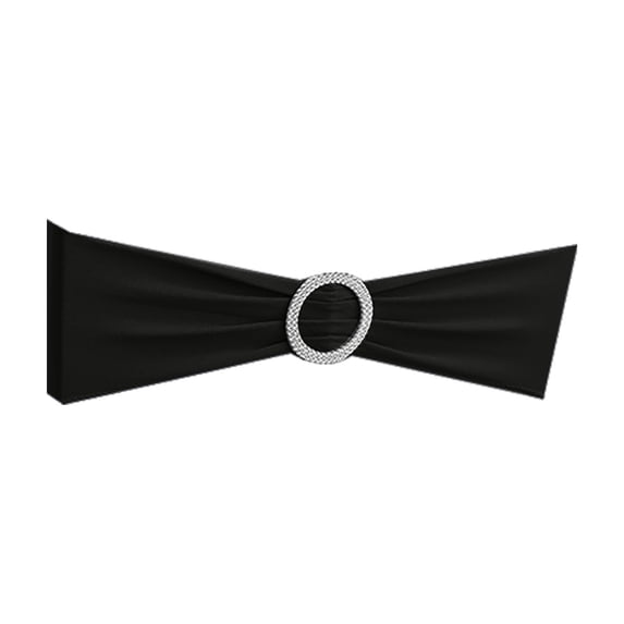 Stretch Chair Sashes and Bows for Wedding Decorations, Universal Elastic Spandex Chair Cover Bands with Rhinestone Buckle Bowknot, Banquet Party Ceremony Reception Chair Ties