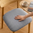 thumbnail image 1 of Stretch Chair Seat Cover 18-22 Inch with High Elastic Hem and Breathable Polyester Fabric, Wear Resistant Slipcover for Dining Office Chair Protection, 1 of 6
