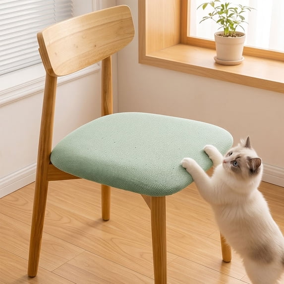 Stretch Chair Seat Cover 18-22 Inch with High Elastic Hem and Breathable Polyester Fabric, Wear Resistant Slipcover for Dining Office Chair Protection