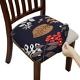 thumbnail image 1 of Stretch Chair Seat Covers Set of 4, Removable Washable Anti-Dust Dining Room Protector Cover Chair Seat Cushion Slipcovers (4, Dark Blue), 1 of 6