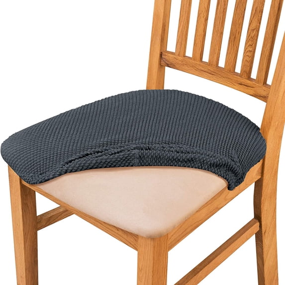 Stretch Chair Seat Covers, Spandex Jacquard Chair Seat Covers Removable Washable Chair Seat Cushion Cover For Kitchen