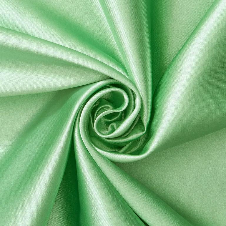 Stretch Charmeuse Satin Polyester Fabric for Wedding Dress by The Yard  (Aqua Green) 