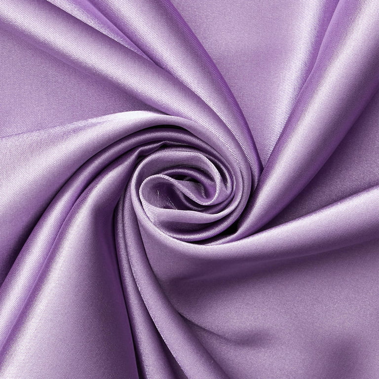 Stretch Charmeuse Satin Polyester Fabric for Wedding Dress by The Yard  (Lilac) 