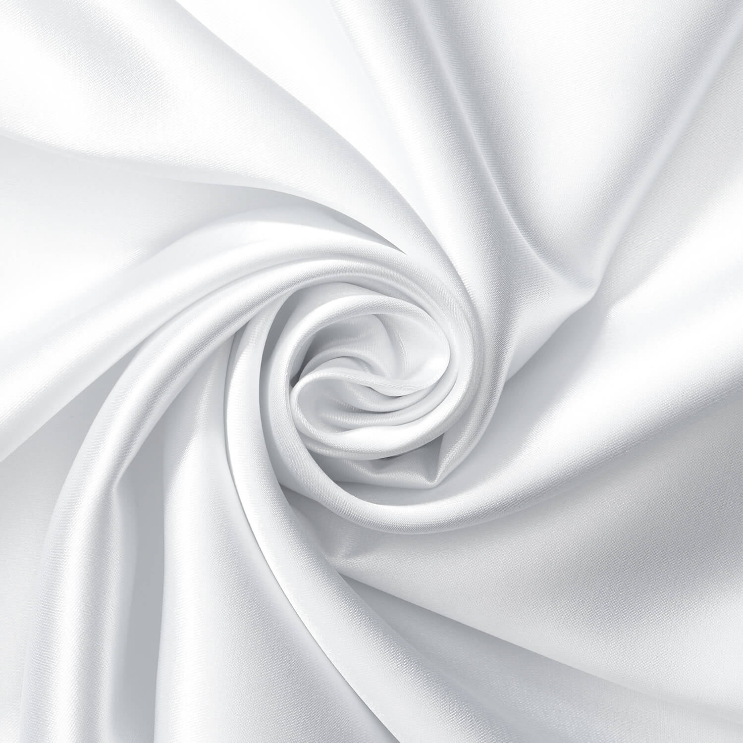 Stretch Charmeuse Shiny Polyester Lightweight (60 Inch) Satin Fabric By The Yard - For Sewing Apparel, Accessories, Bridal, Décor, & More - White (5 Yards)