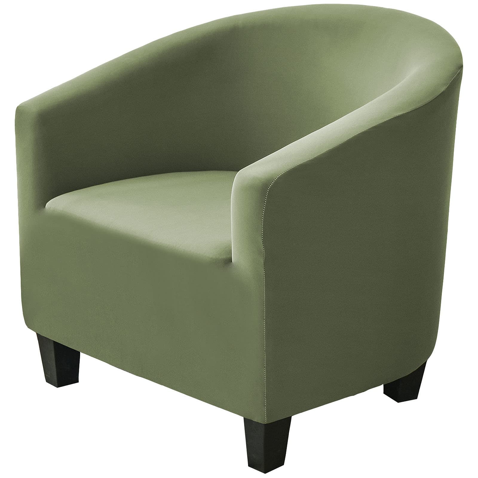 Stretch Club Chair Slipcover, Spandex Tub Chair Cover Non Slip Elastic Club Chair Cover Armchair Chair Slipcovers Sofa Cover Removable Washable for Kids Living Room-Grey Blue-Club Chair