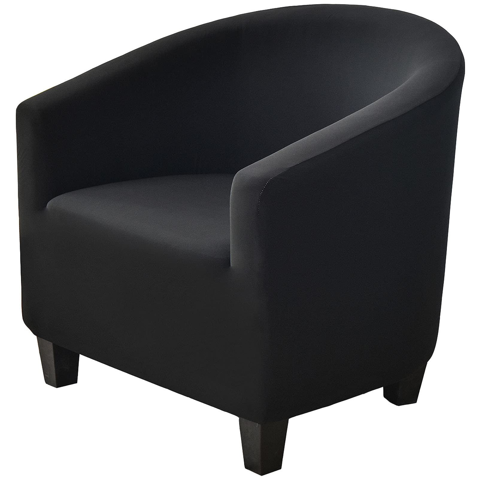 Stretch Club Chair Slipcover, Spandex Tub Chair Cover Non Slip Elastic Club Chair Cover Armchair Chair Slipcovers Sofa Cover Removable Washable for Kids Living Room-Grey Blue-Club Chair