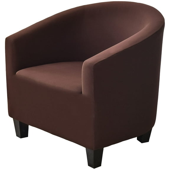 Stretch Club Chair Slipcover, Spandex Tub Chair Cover Non Slip Elastic Club Chair Cover Armchair Chair Slipcovers Sofa Cover Removable Washable for Kids Living Room-Grey Blue-Club Chair