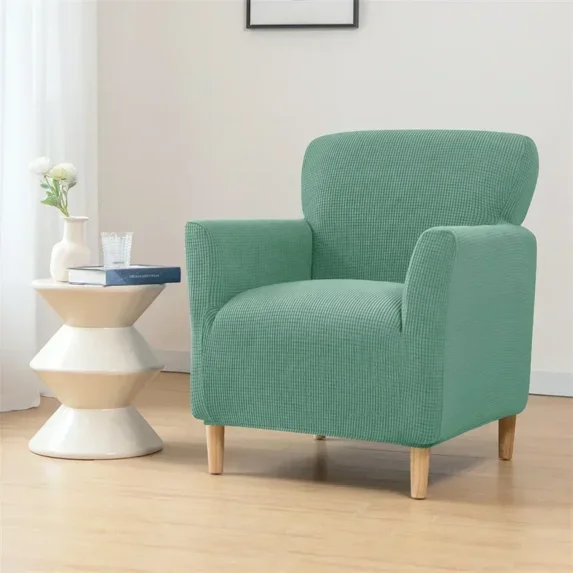 Stretch Club Chair Sofa Cover Polar Fleece Relax Armchair Slipcovers Single Seater Elastic Sofa Covers for Living Room Bar (A7 Club Sofa Cover)