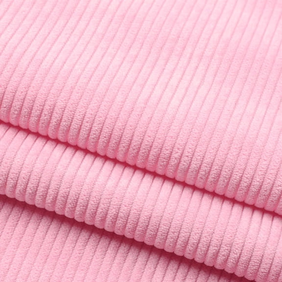 Stretch Corduroy Fabric by Yard: Solid Plain Thick 39x61 Inch DIY Sewing Crafts Materials Corduroy Upholstery Fabric for Coat Shirt Dress Pants Costume Sofa Throw Pillow Covers (Pink 1)