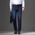 thumbnail image 1 of Stretch Cotton Business Casual Men's Straight-Leg Jeans, 1 of 6