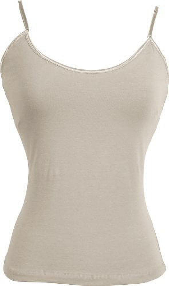 Stretch Cotton Camisole with Shelf Bra Junior Plus