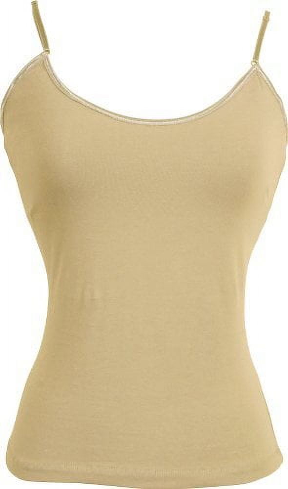 Stretch Cotton Camisole with Shelf Bra Junior Plus