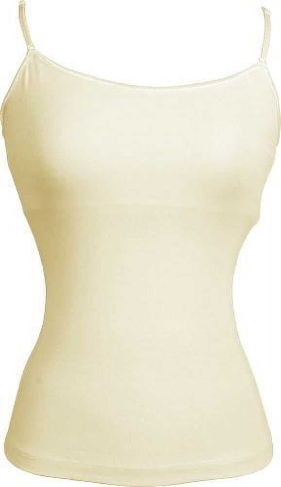 Stretch Cotton Camisole with Shelf Bra Junior Plus