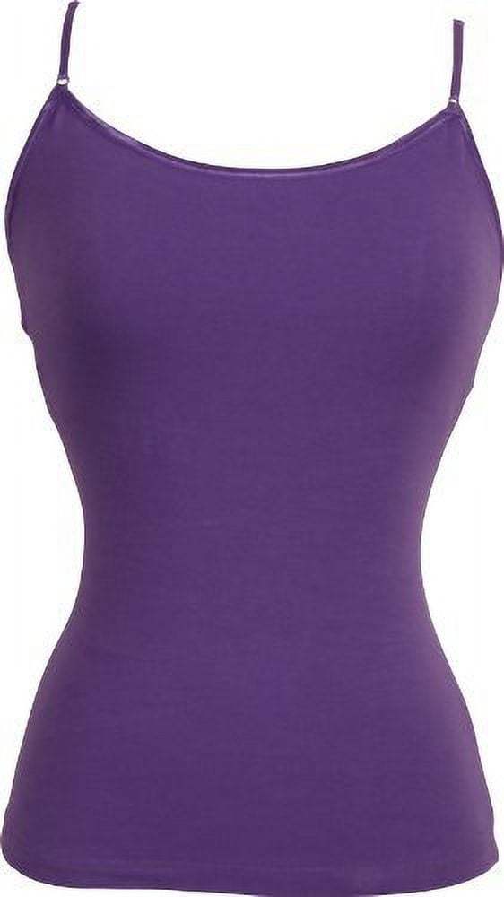 Stretch Cotton Camisole with Shelf Bra Junior Plus