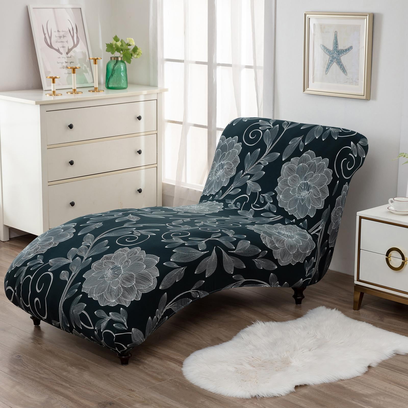 Stretch Cover for Living Room Chaise Slipcover Armless Indoor Slipcover