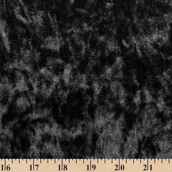 Stretch Crushed Velvet 62" Fabric By The Yard - Black