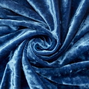 Stretch Crushed Velvet 62" Fabric By The Yard - Royal Blue
