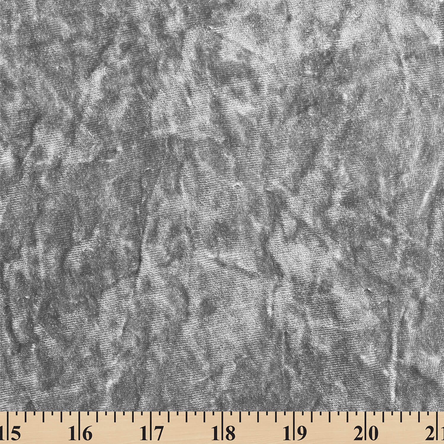 Stretch Crushed Velvet 62 Fabric By The Yard - Silver