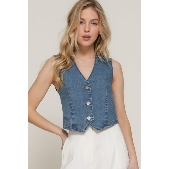 Stretch Denim Vest