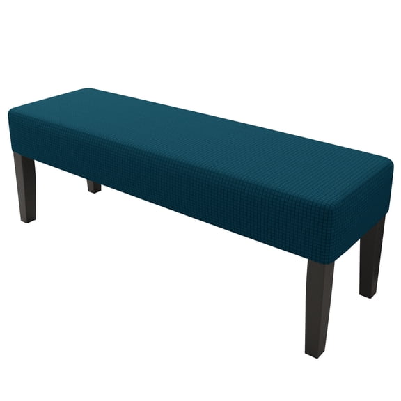 Stretch Dining Bench Cover, Removable Washable Bench Slipcover for Rectangular Benches Bar Stools and Chairs, Seat Cushion Protector for Kitchen Bedroom Hotel Banquet, Stretch Seat Cover, Aqua S