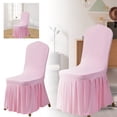 thumbnail image 1 of Stretch Dining Chair Covers with Ruffled Skirt Slipcovers for Kitchen Chairs Soft Breathable Seat Cushions with Ties Elegant Washable Furniture Protectors for Home Hotel Banquet Party Wedding, 1 of 7