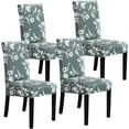 thumbnail image 1 of Stretch Dining Chair Covers Set of 4 Chair Covers for Dining Room Parsons Chair Slipcover Chair Protectors Covers Dining, Feature Modern Floral Printed Design, Green, 1 of 6