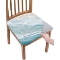 thumbnail image 1 of Stretch Dining Chair Seat Covers Set of 6, Removable Washable Chair Covers Seat Slipcovers, Beach Coastal Nautical Chair Protector Dust-proof Chair Cover Seat for Kitchen/Office Decor, 1 of 6