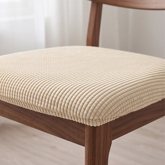 Stretch Dining Chair Seat Covers, Washable Elastic Slipcovers for Kitchen Chairs, Pet Proof Furniture Protector for Home Use